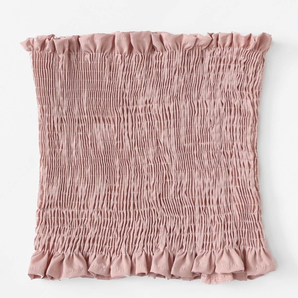 Pink Ruffle Trim Tube Top - Picture 3 of 4